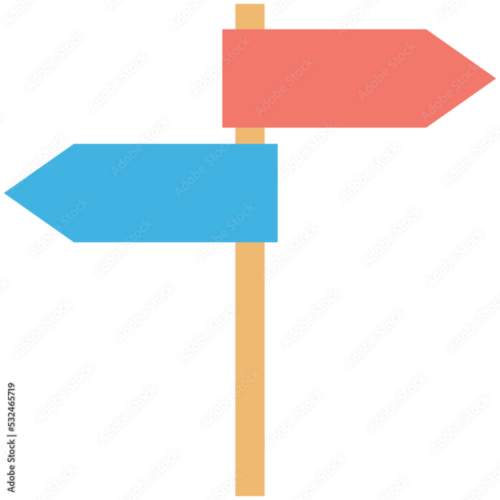 Signpost Vector Icon Signpost Vector Icon
