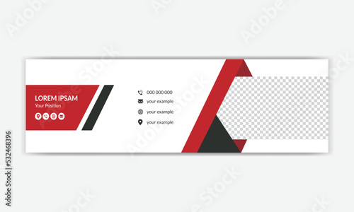 Email signature template design. Corporate mail business email signature banner	