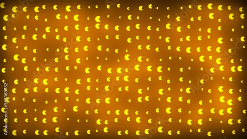 Broadcast Slicing Hi-Tech Illuminated Circles, Golden, Events, 3D, Loopable, 4K