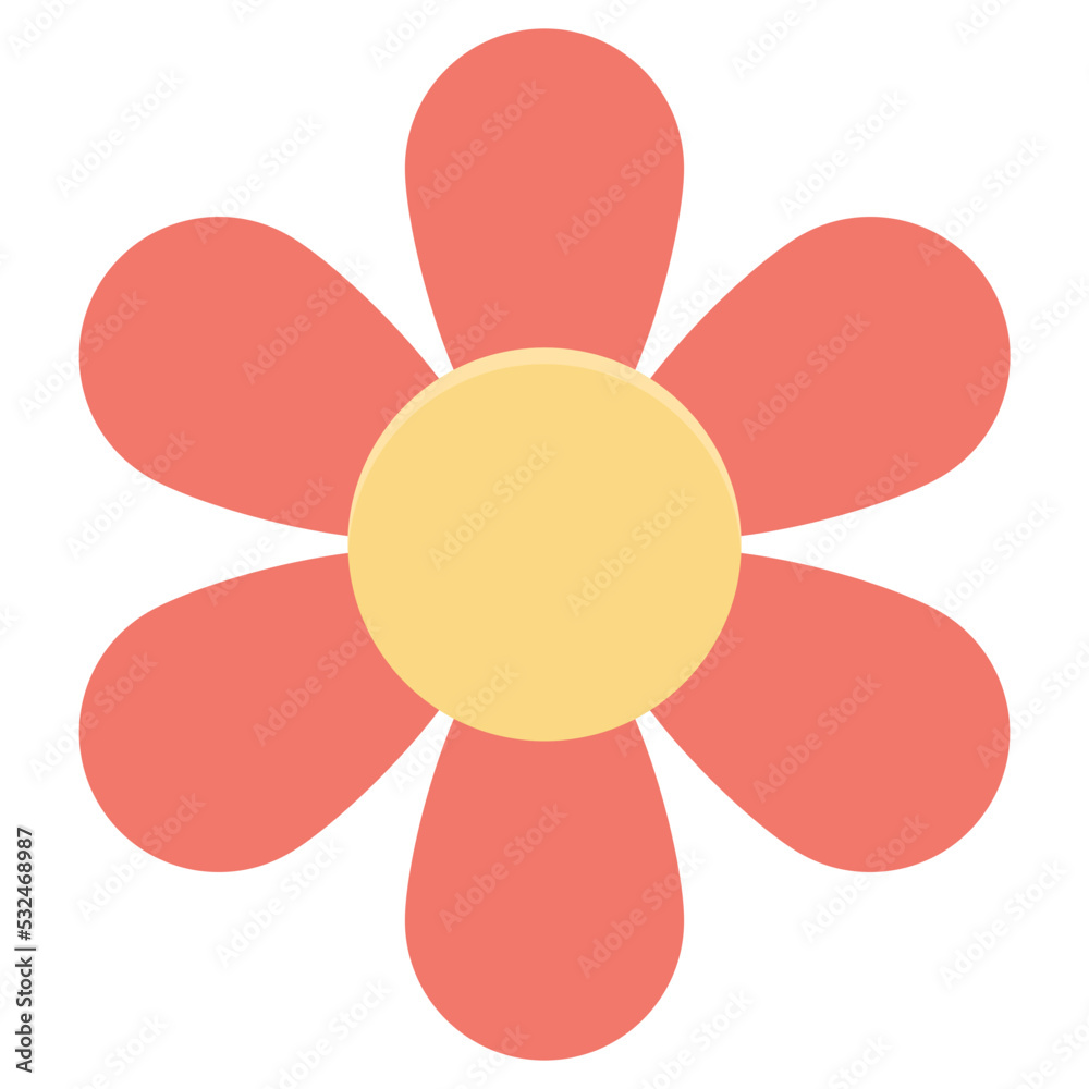 Chinese Flower Vector Icon 