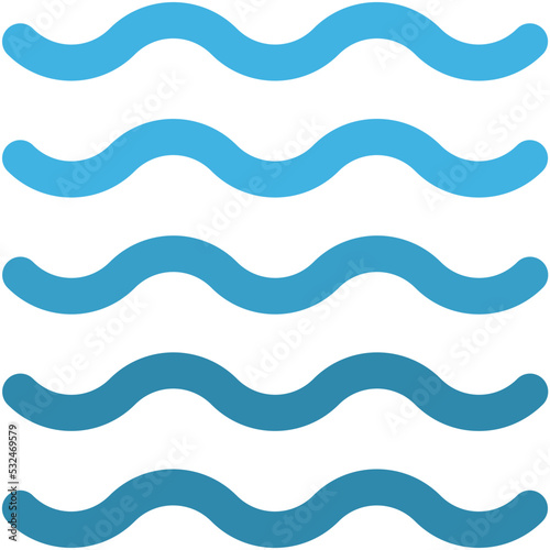 Water Waves Vector Icon 