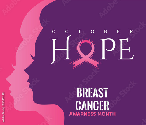Breast cancer awareness symbol hope poster
