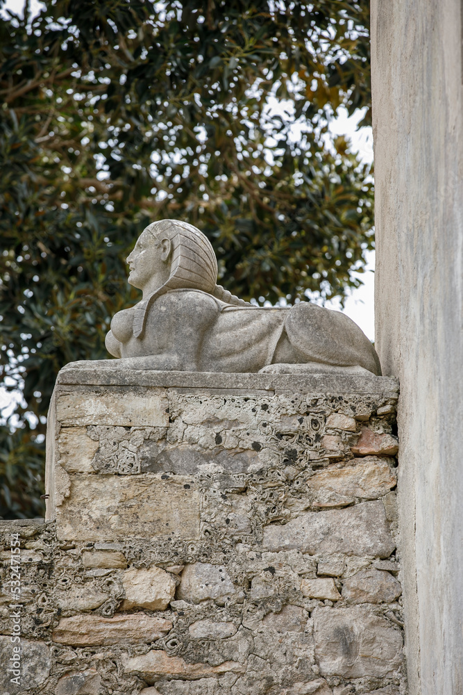 Staircase with statues, Donnafugata Castle, Ragusa, Siclity, Italy