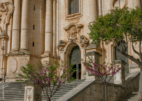 Details of the Cathedral of St George, Modica, Sicily, Italy 