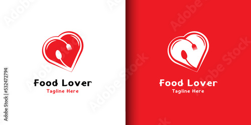 Restaurant food lover logo design template