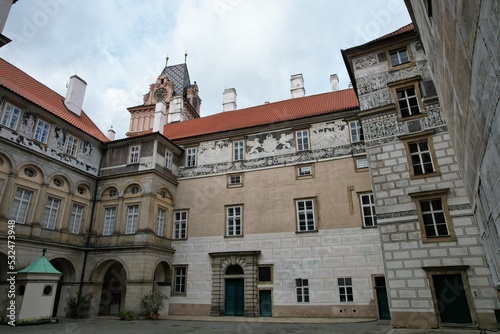 Schloss Brandeis (Zámek Brandýs nad Labem) castle Brandys nad Labem,Czech republic,Europe,scenic aerial panorama landscape view photo