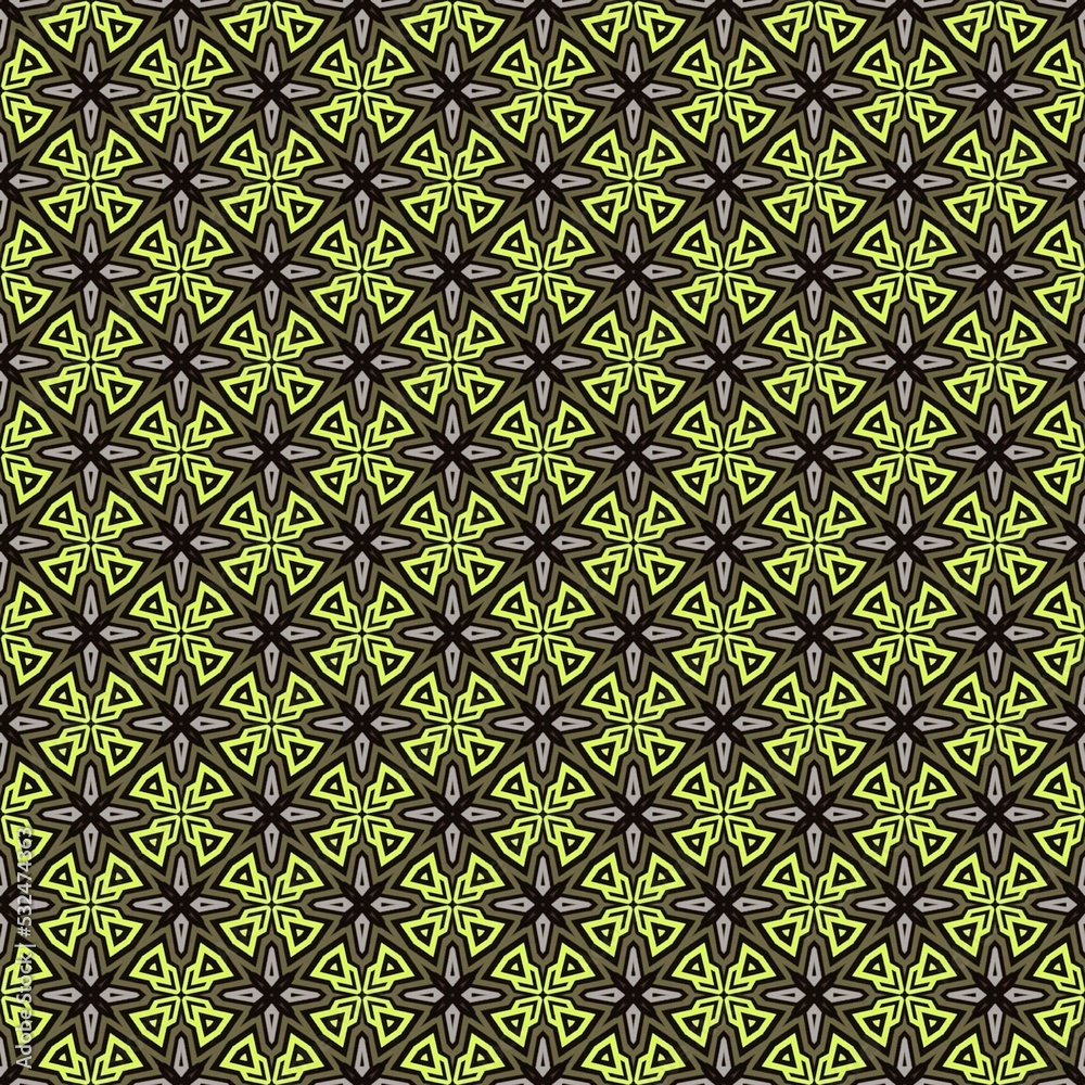 seamless geometric pattern. decoration wallpaper green background 