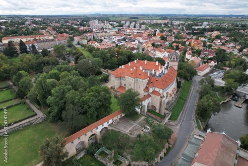 Schloss Brandeis (Zámek Brandýs nad Labem) castle Brandys nad Labem,Czech republic,Europe,scenic aerial panorama landscape view photo