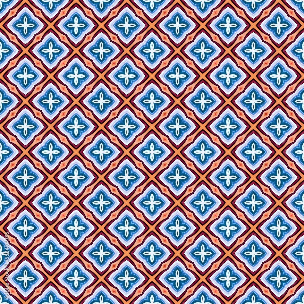seamless geometric pattern with triangles. decoration wallpaper blue background 