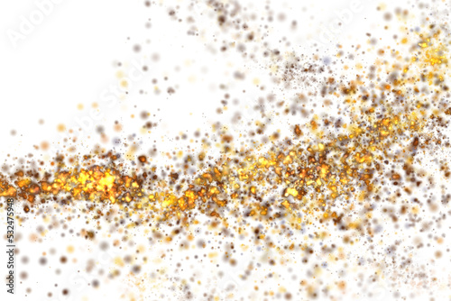 gold sparks bright colored glowing particles template for design