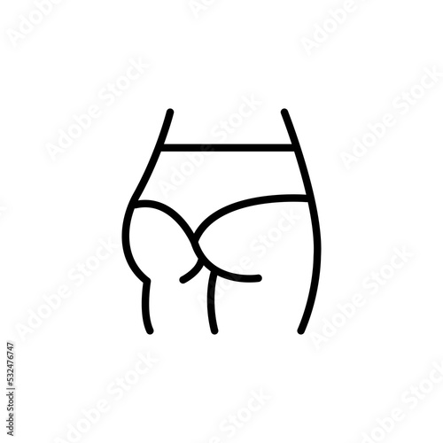 Woman buttocks vector. Woman buttock surgery. Female body surgery vector design. Buttocks lifting vector. Body lifting surgery. Body lifting vector design