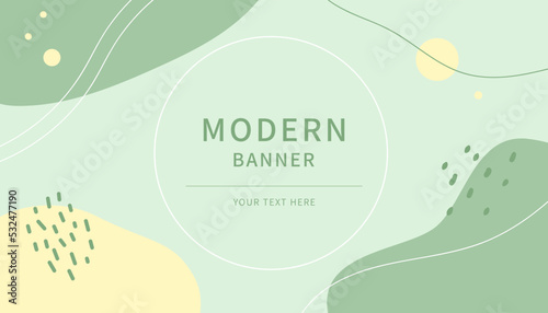 Simple modern geometry green background with lines and dots.