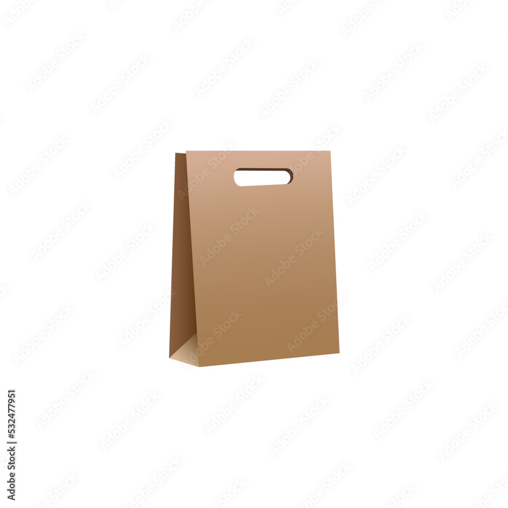 Paper bag mockup 3d vector graphics Paper bag mockup 3d vector graphics