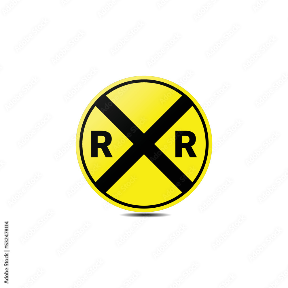 Railroad crossing sign vector graphics Railroad crossing sign vector graphics
