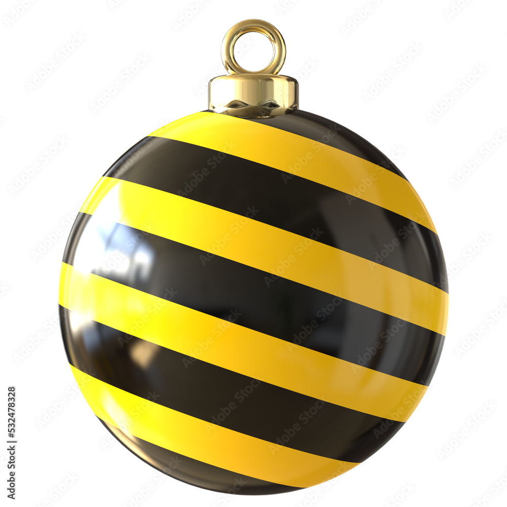 Christmas bulb on transparent background 3d rendering illustration