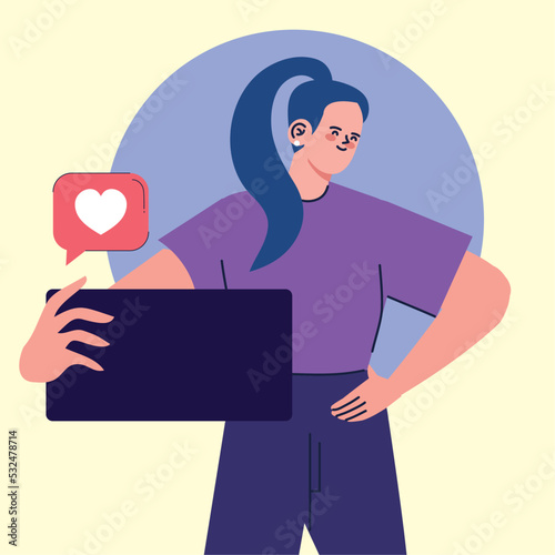 woman taking a selfie