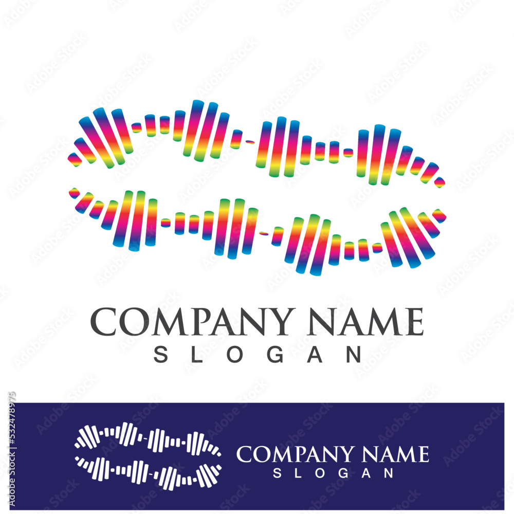 Sound waves vector illustration Sound waves vector illustration