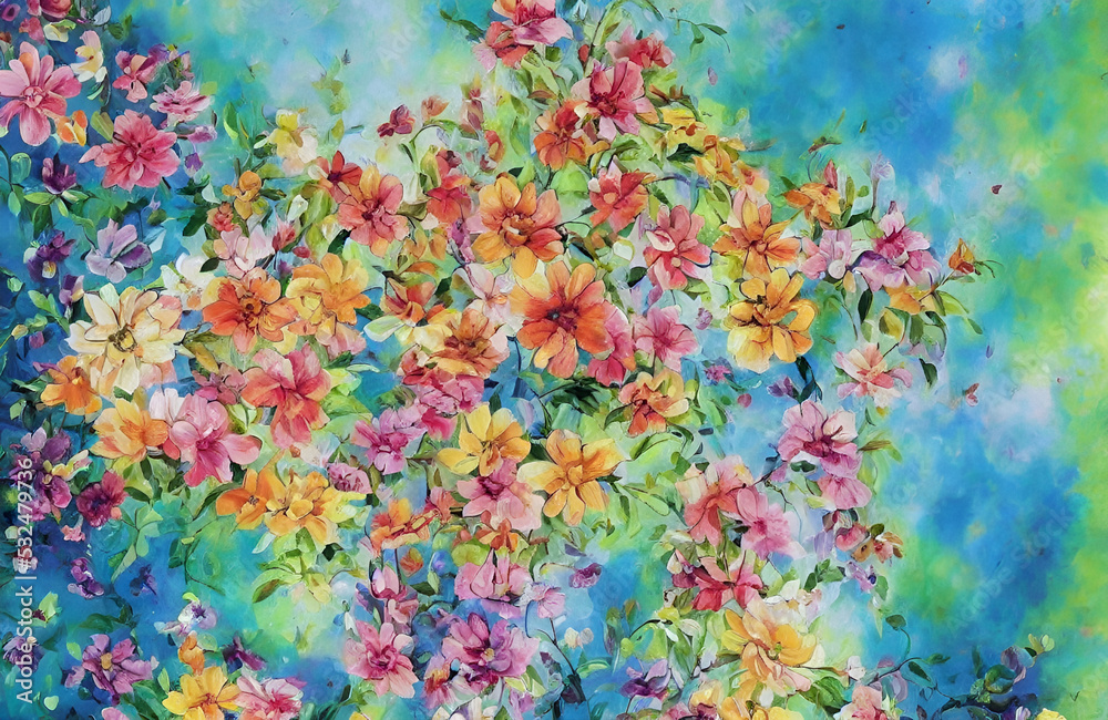 Floral watercolor background