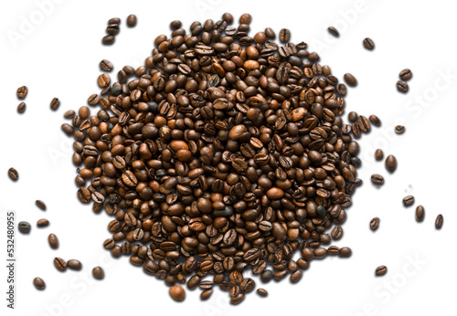Ein Haufen aus Kaffeebohnen