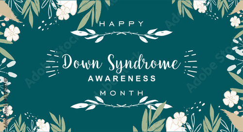 Down Syndrome Awareness Month Holiday concept. Template for background, banner, card, poster, t-shirt with text inscription