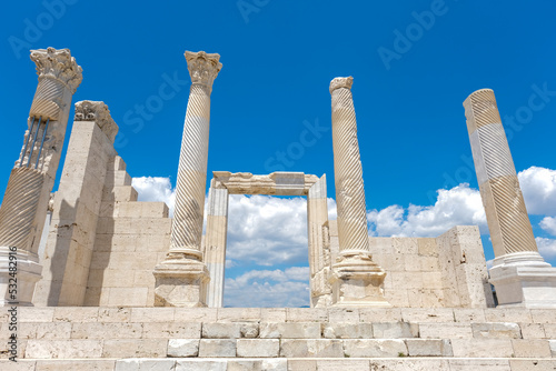 Laodikeia ancient city ruins in Pamukkale, Denizli, Turkey.