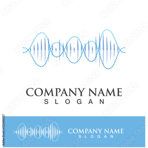 Sound waves set vector illustration