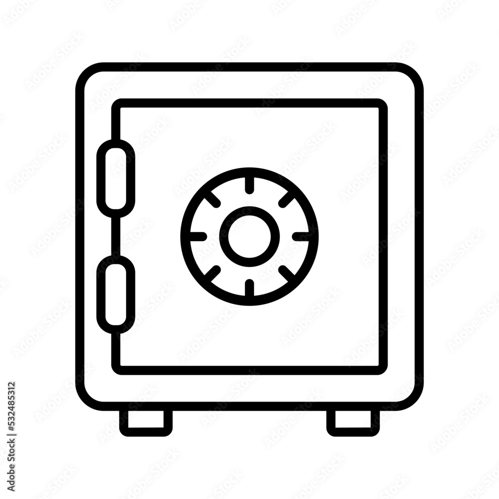 Safe icon. money safe sign. vector illustration Safe icon. money safe sign. vector illustration