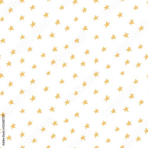 Tiny golden stars seamless pattern.