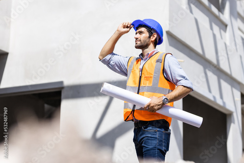 Wallpaper Mural Engineer black woman standing on a construction site for portraits in a happy mood Torontodigital.ca