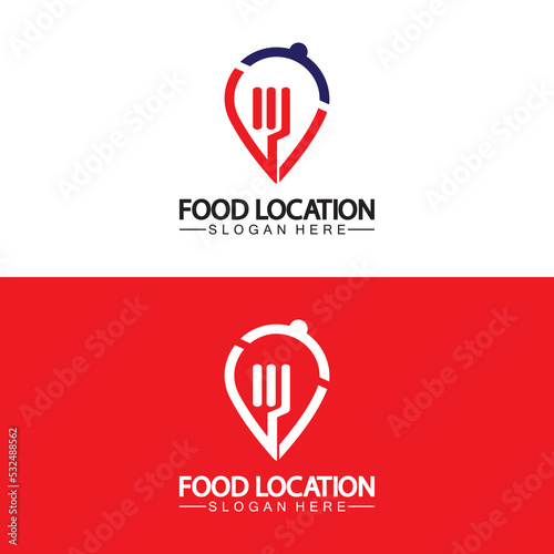 Food Location Logo Design Template