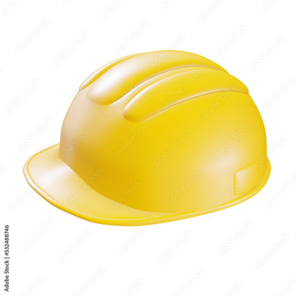 Fototapeta premium PROTECTIVE HELMET ICON 3D ILLUSTRATION CLIPART