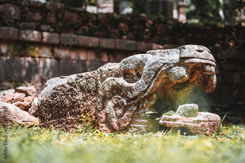 Serpent stone carving in the stone