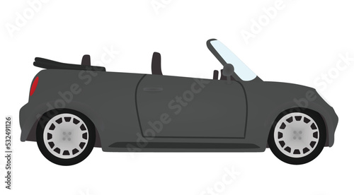 Grey  sport car. vector illustration