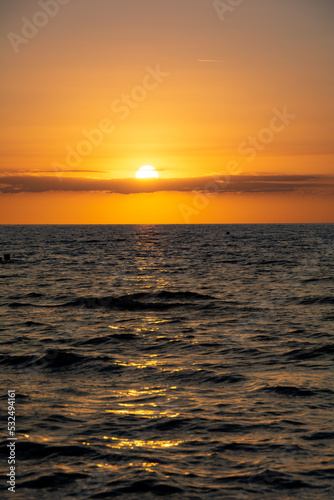 Sunset over the sea