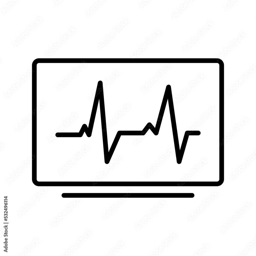 Pulse icon. Electrocardiography sign. vector illustration Pulse icon. Electrocardiography sign. vector illustration