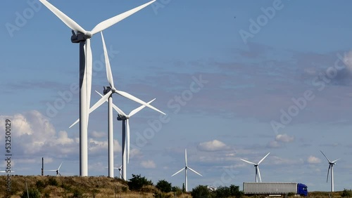 Copenhagen, Denmark An offshore wind farm near Kastrup airport. photo