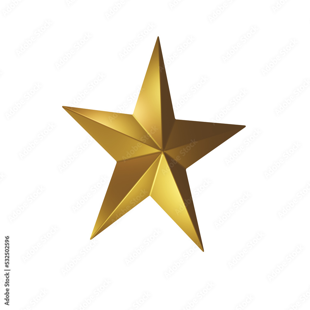 Fototapeta premium star 3d icon