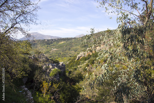 Scenic view of the landscape of Crete