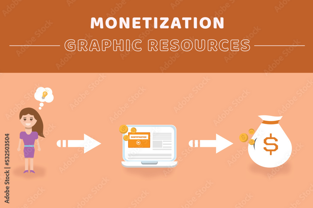 Monetisation Vector. Business Monetisation Graphic Resources. Business Infographic. Business Vector. Data Visualisation. Infographic Elements Vector Illustration Monetisation Vector. Business Monetisation Graphic Resources. Business Infographic. Business Vector. Data Visualisation. Infographic Elements Vector Illustration