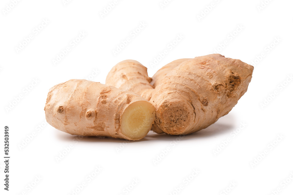 Ginger root isolated on white background. Ginger root isolated on white background.