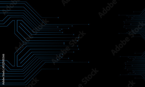 dark blue abstract electronic circuit vector illustration