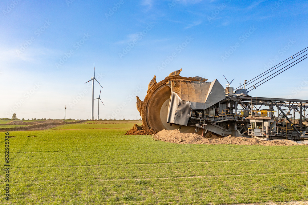 Fototapeta premium Tagebau, Garzweiler, Leuna, Braunkohletagebau