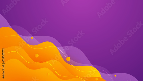 Abstract purple and orange background. Abstract colorful wavy background. Business background. Futuristic technology digital hi tech concept. Website, banner and brochure background