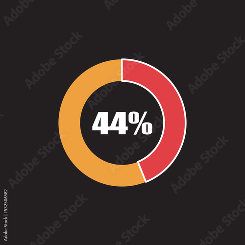 circle percentage diagram showing percentage progress ready-to-use for web design, user interface (UI) or info graphic - indicator