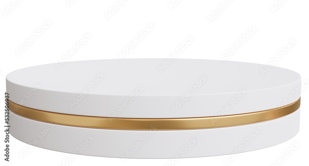 golden with white podium presentration,3d rendering golden with white podium presentration,3d rendering