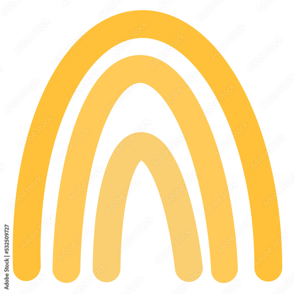 Yellow Rainbow Illustration Yellow Rainbow Illustration