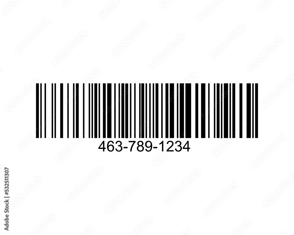 Vector illustration black barcode.
Vector illustration black barcode.