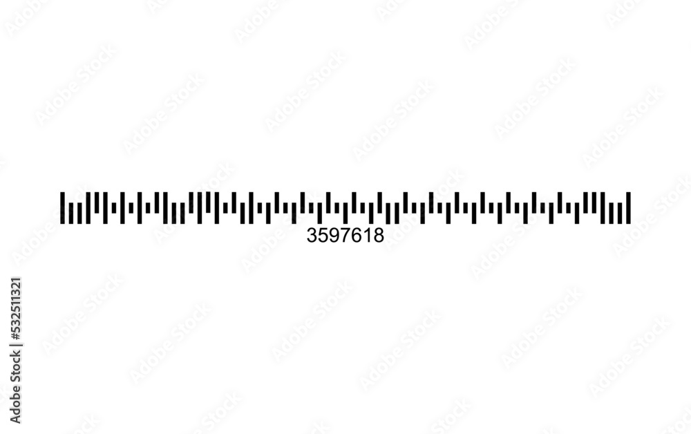 Vector illustration black barcode.
Vector illustration black barcode.