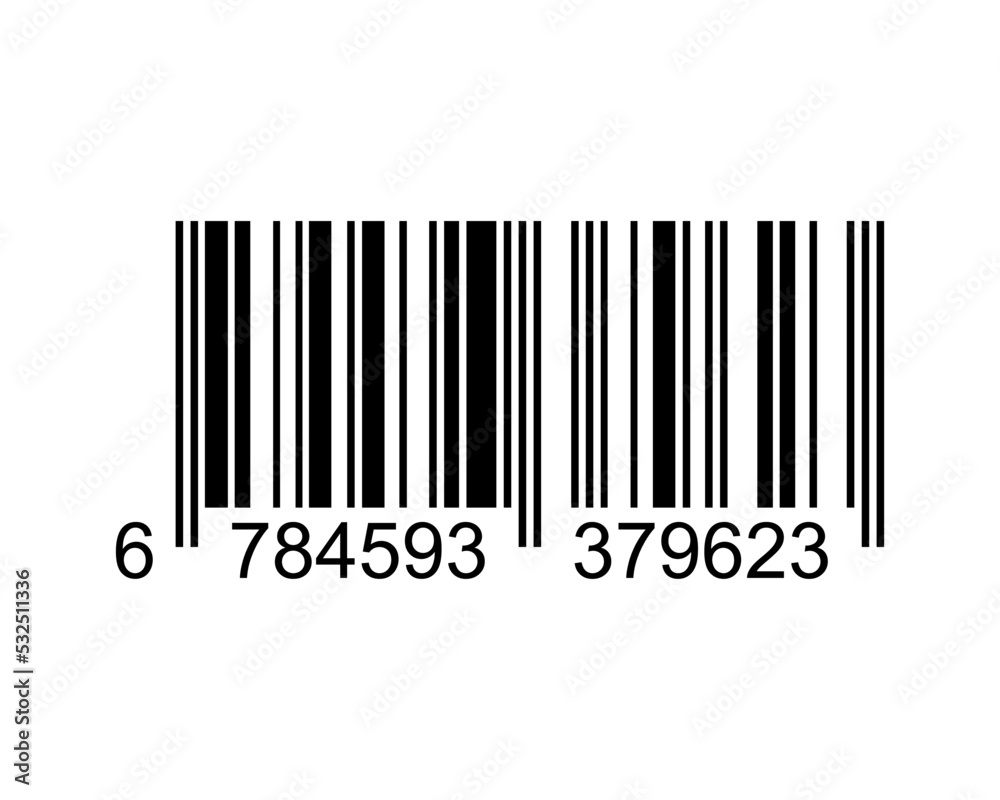 Vector illustration black barcode.
Vector illustration black barcode.