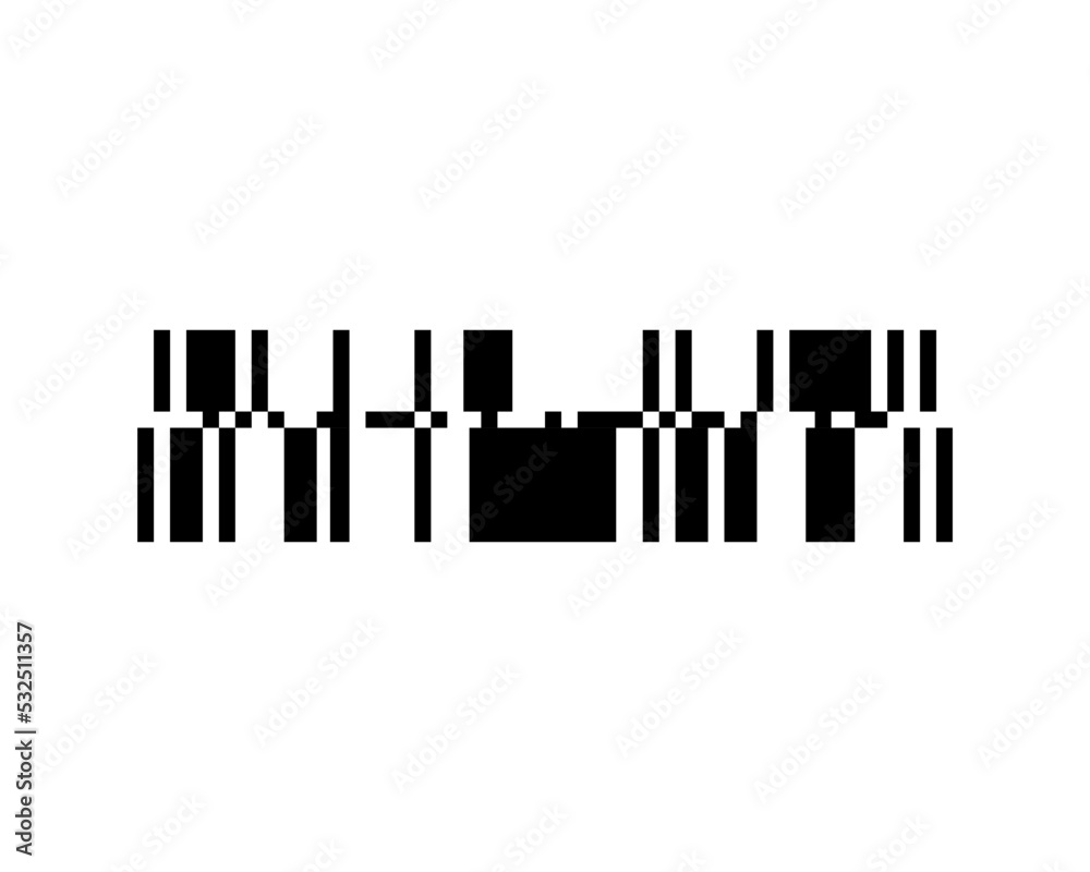 Vector illustration black barcode.
